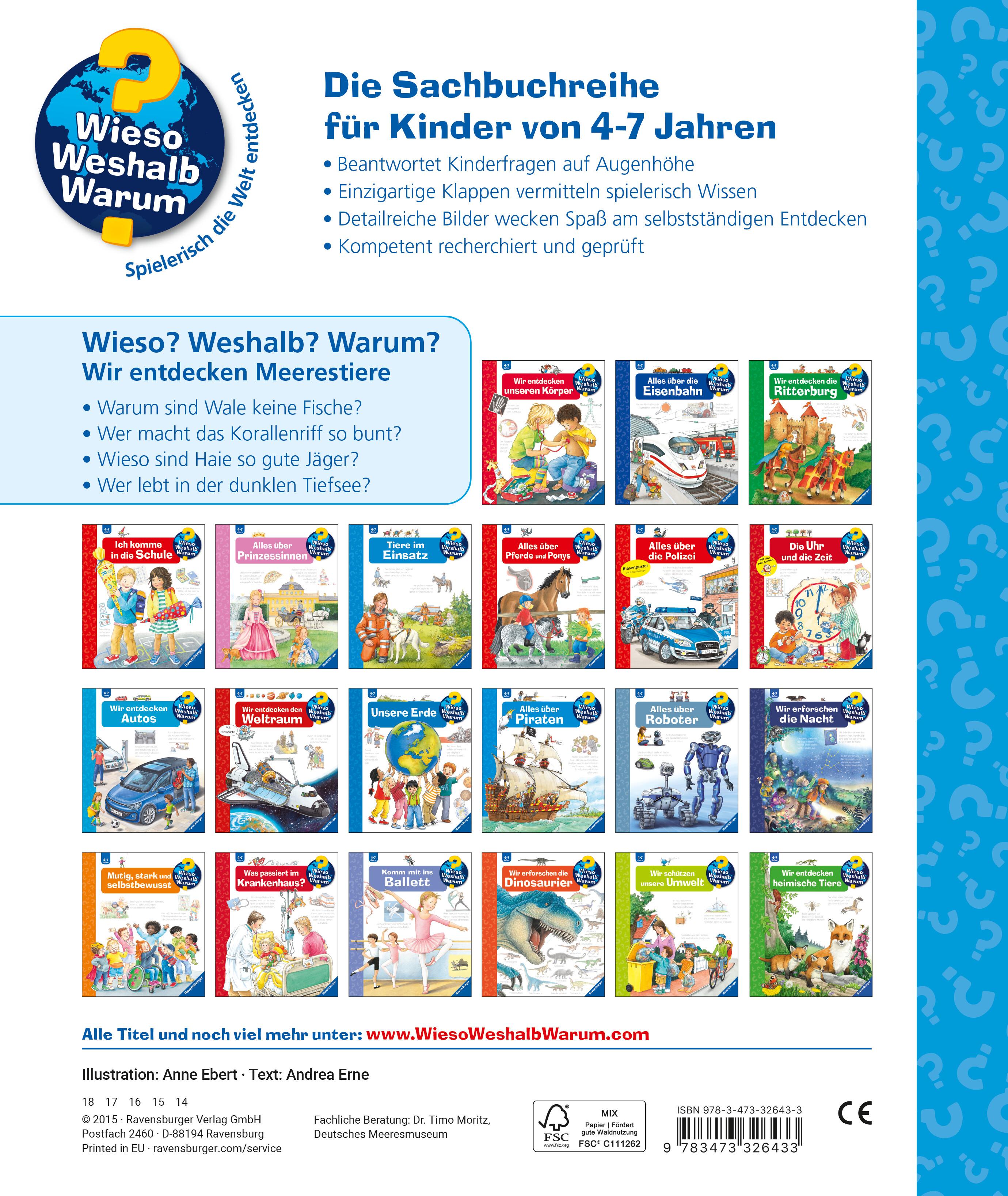 Rückseitencover Wieso? Weshalb? Warum?, Band 27: Wir entdecken Meerestiere