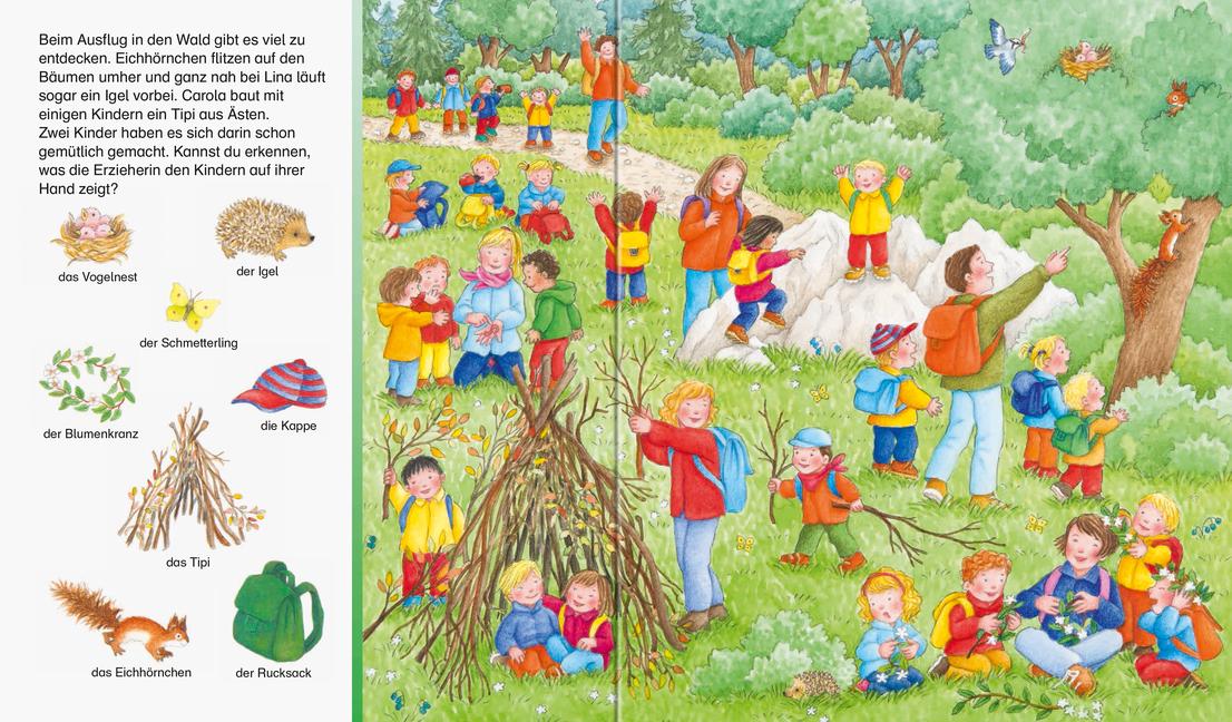Beispielinhalt (Bild) Sachen suchen: Im Kindergarten