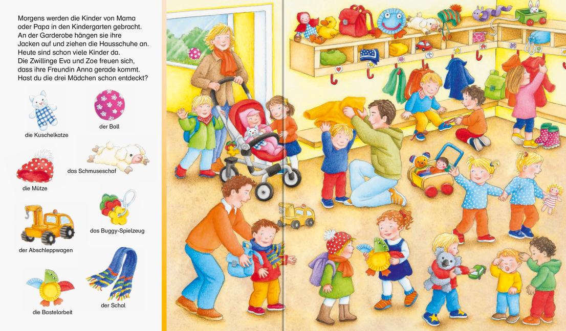Beispielinhalt (Bild) Sachen suchen: Im Kindergarten
