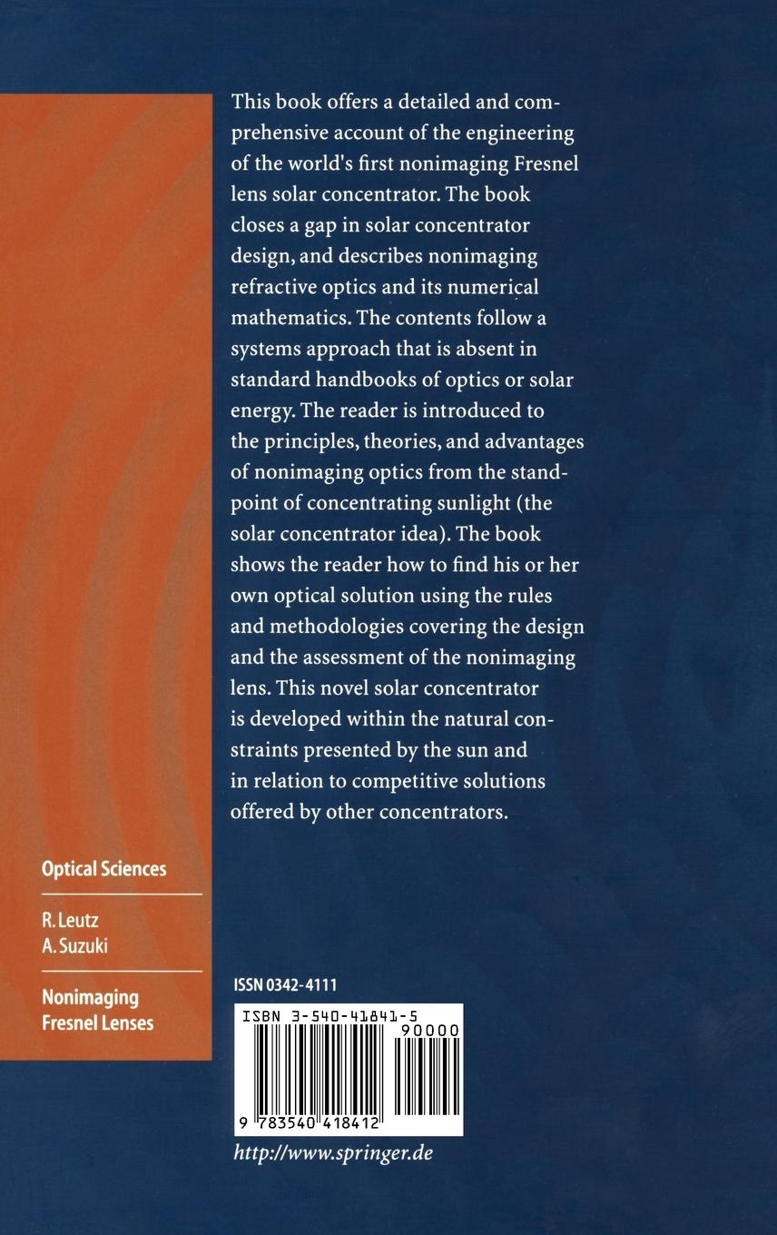 Rückseitencover Nonimaging Fresnel Lenses