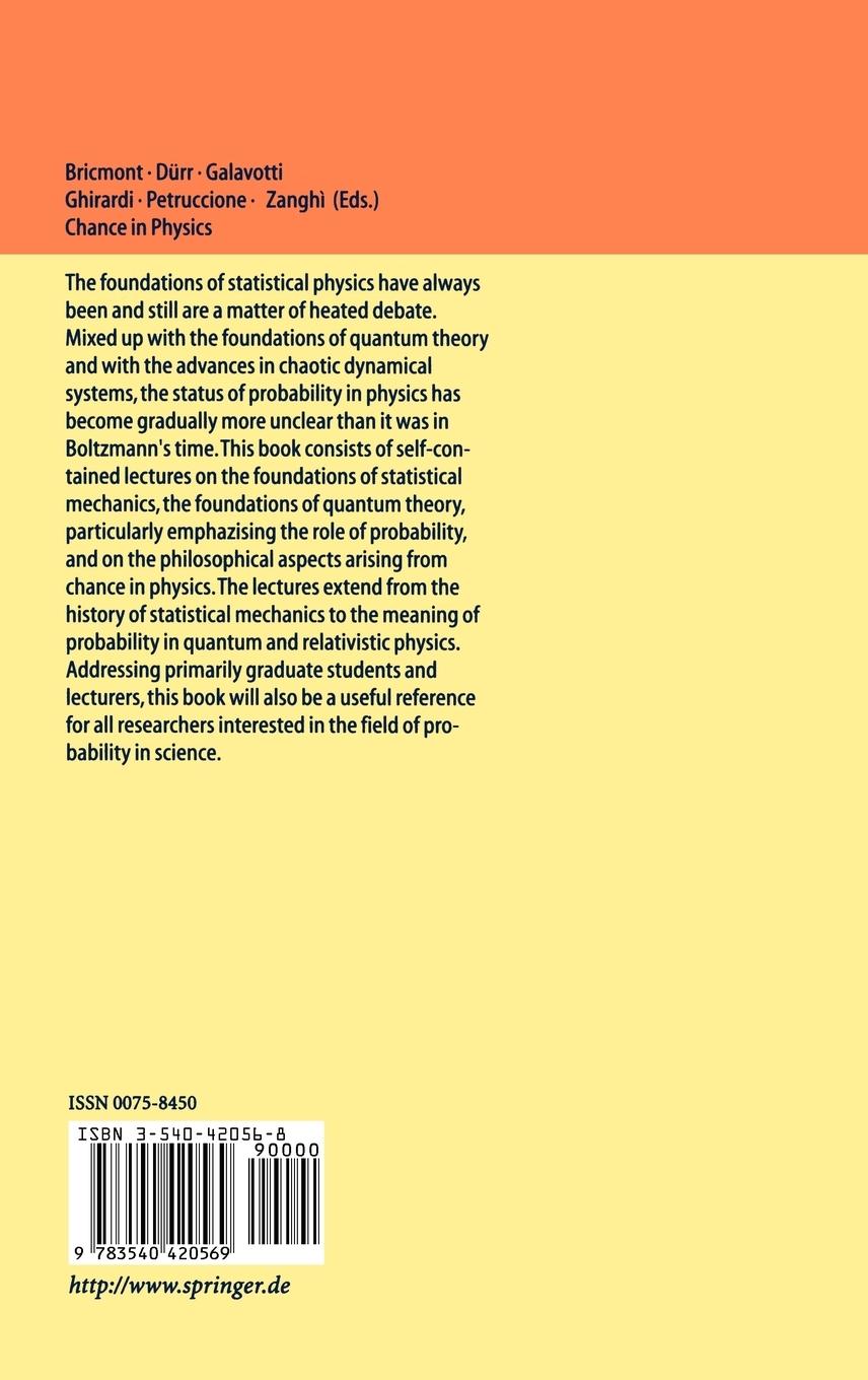 Rückseitencover Chance in Physics
