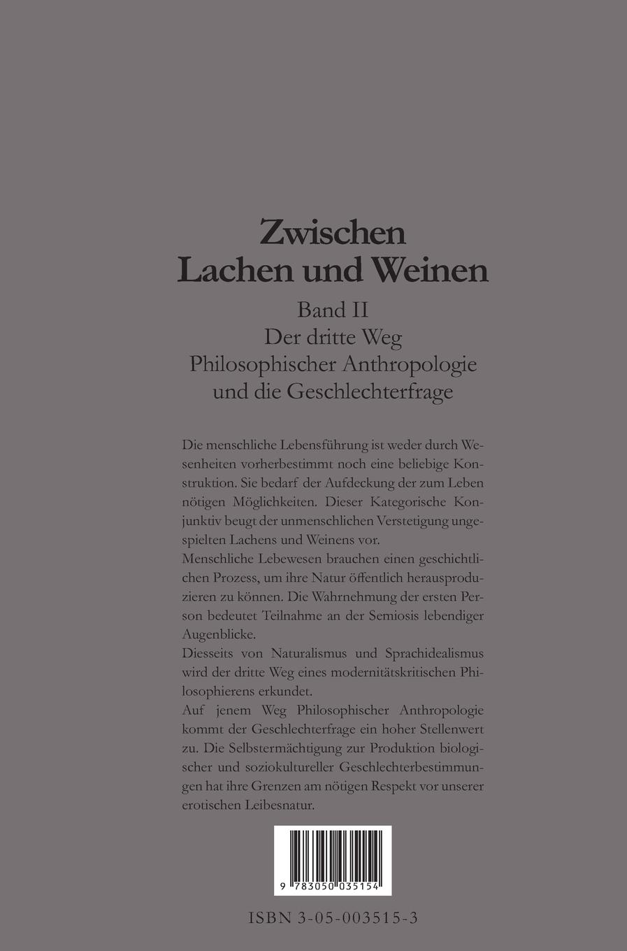 Rückseitencover Zwischen Lachen und Weinen