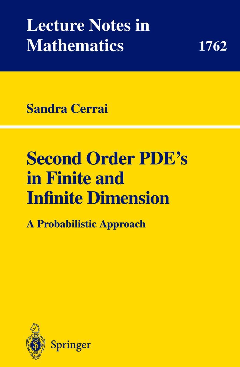 Vorderes Coverbild Second Order PDE's in Finite and Infinite Dimension