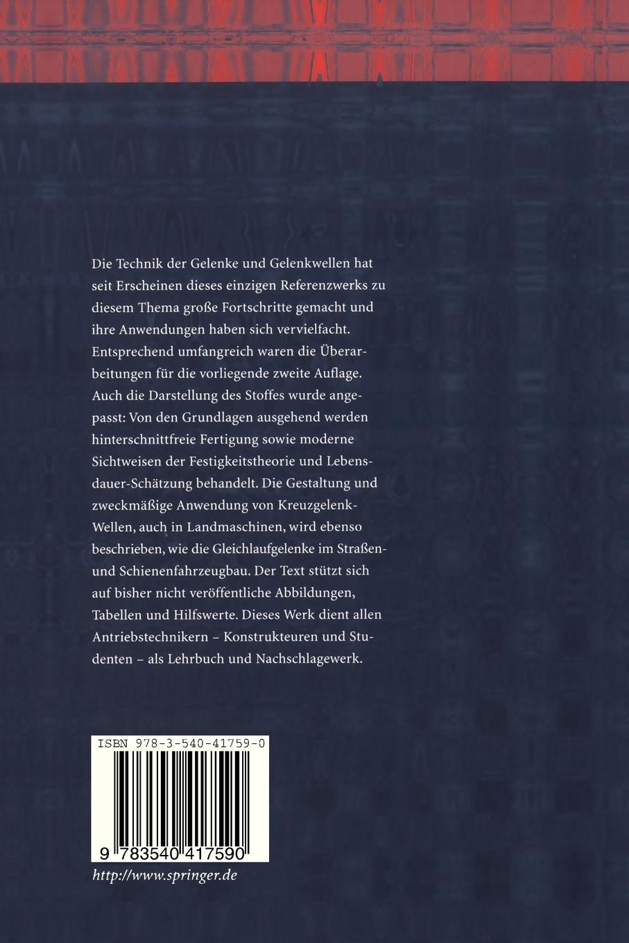 Rückseitencover Gelenke und Gelenkwellen
