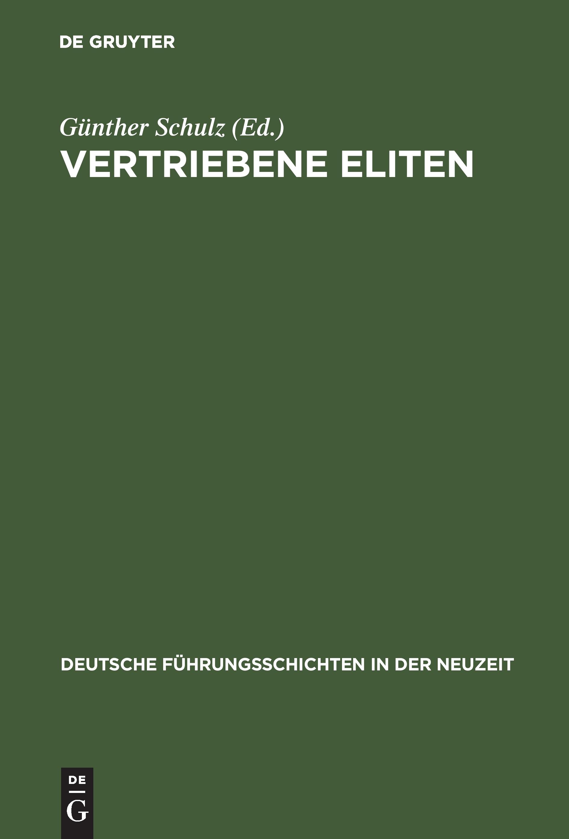 Vorderes Coverbild Vertriebene Eliten