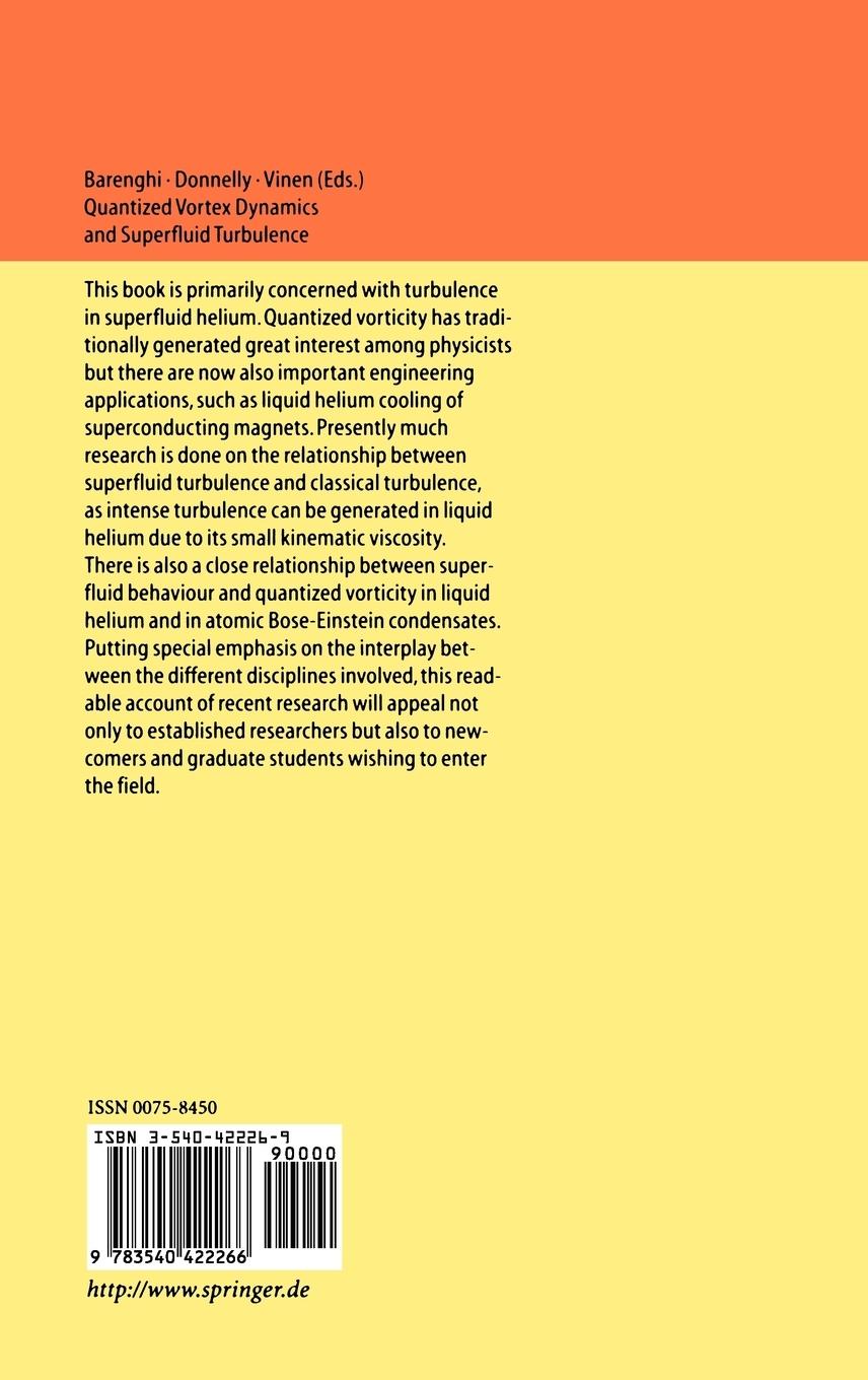 Rückseitencover Quantized Vortex Dynamics and Superfluid Turbulence