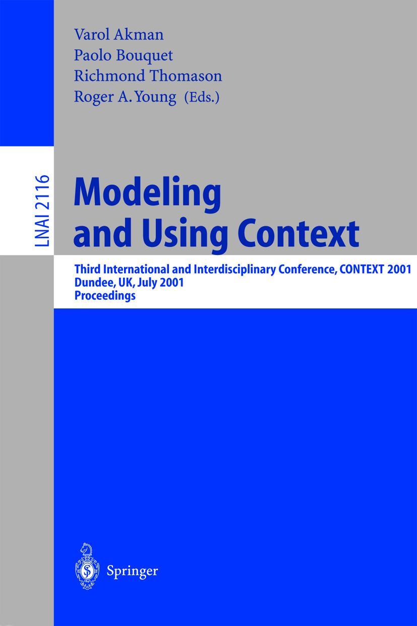 Vorderes Coverbild Modeling and Using Context