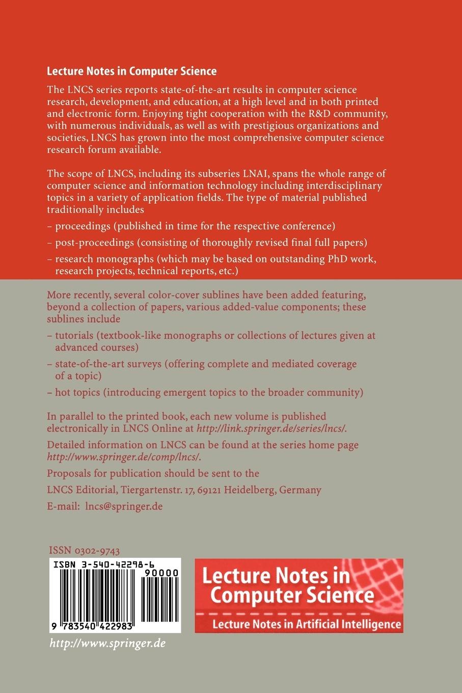 Rückseitencover Advances in Web-Age Information Management