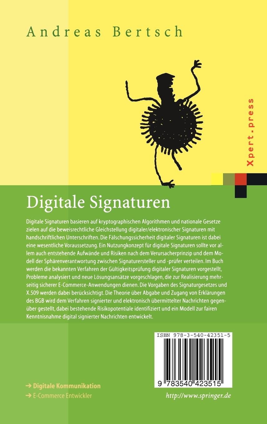 Rückseitencover Digitale Signaturen