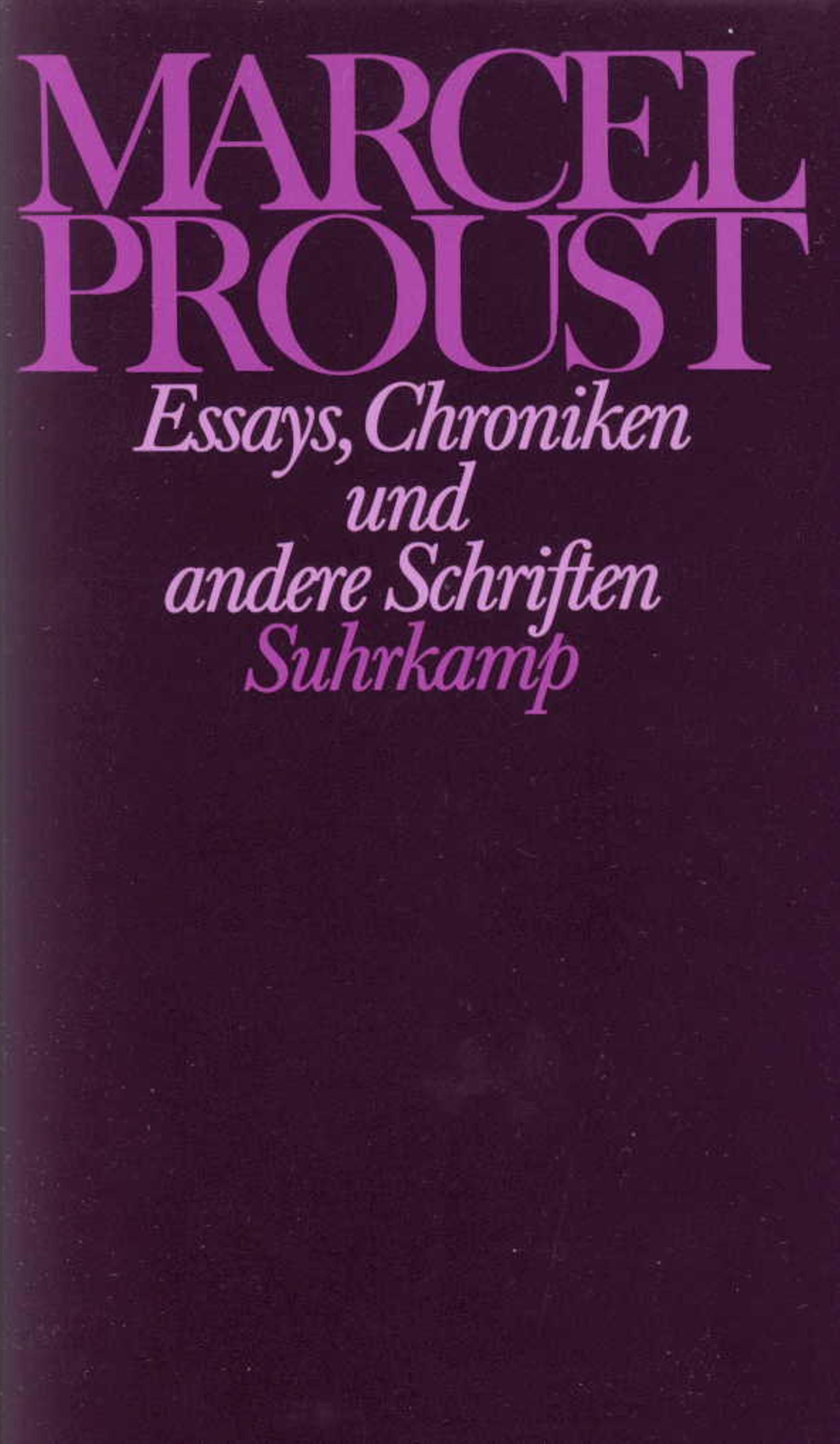 Vorderes Coverbild Essays, Chroniken und andere Schriften