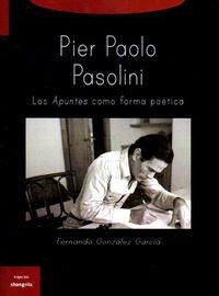 Vorderes Coverbild Pier Paolo Pasolini : los apuntes como forma poética