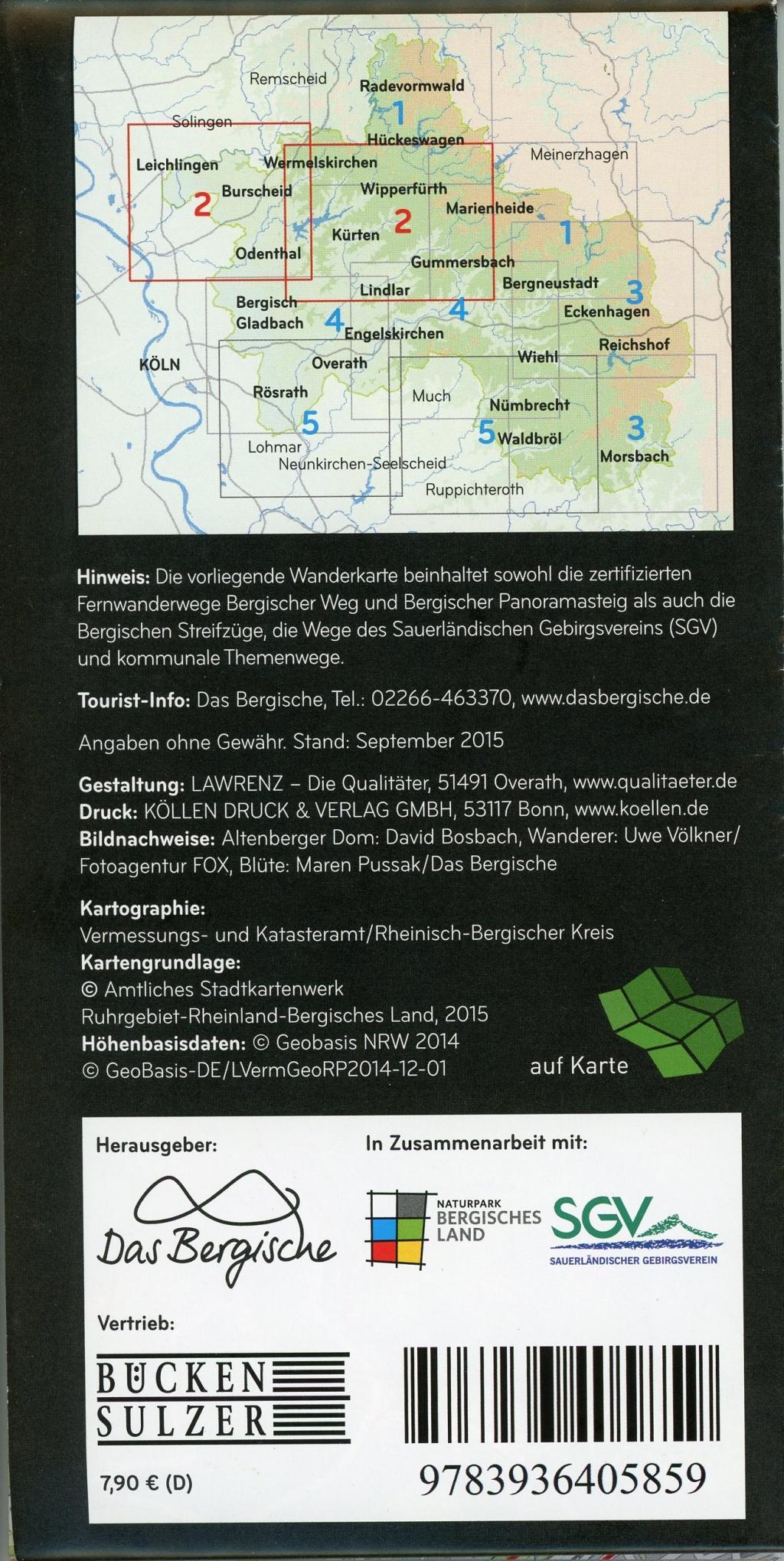 Beispielinhalt (Bild) Naturpark Bergisches Land 1:25.000