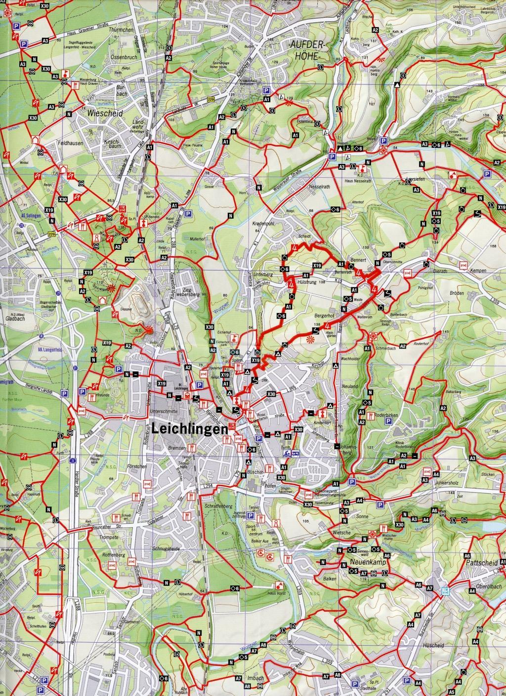 Beispielinhalt (Bild) Naturpark Bergisches Land 1:25.000