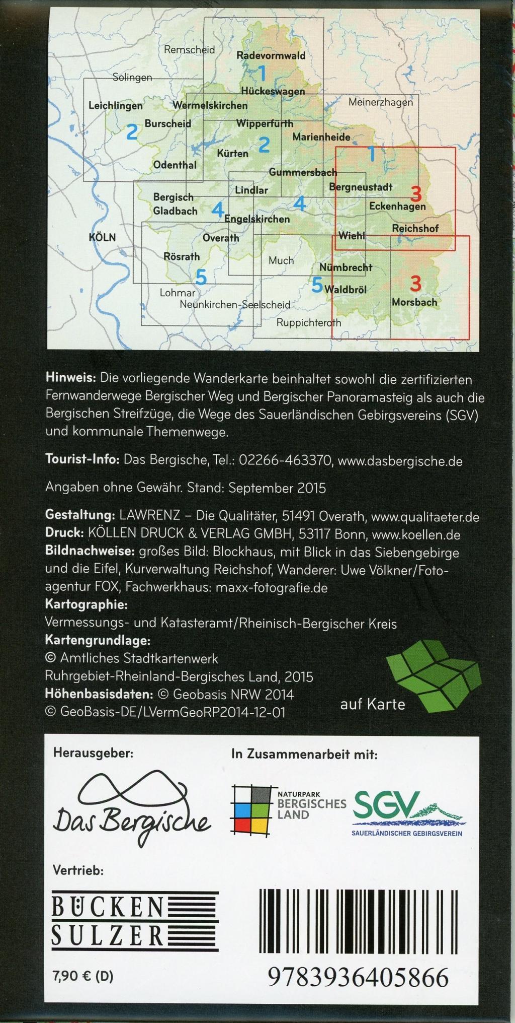 Beispielinhalt (Bild) Naturpark Bergisches Land 1:25.000