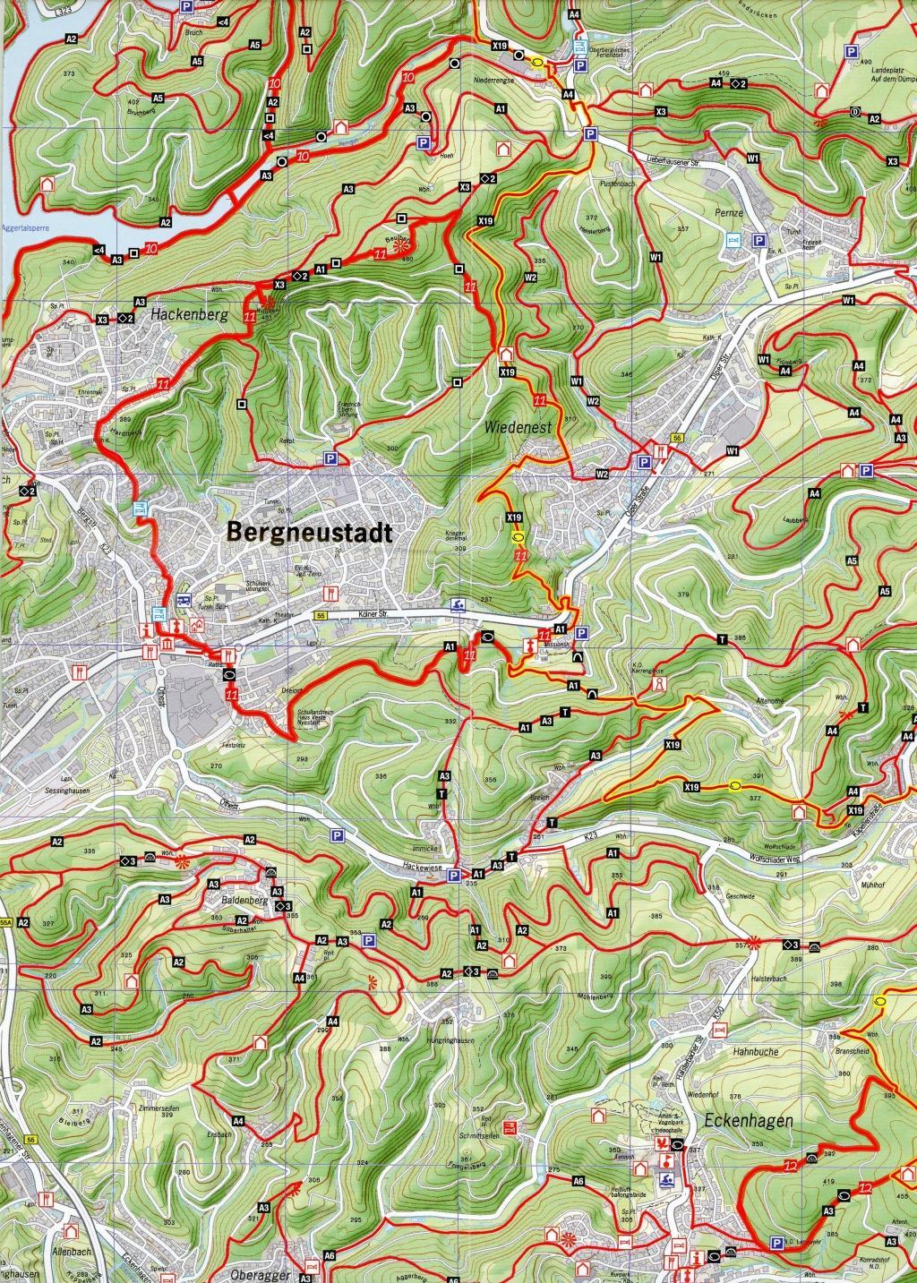Beispielinhalt (Bild) Naturpark Bergisches Land 1:25.000