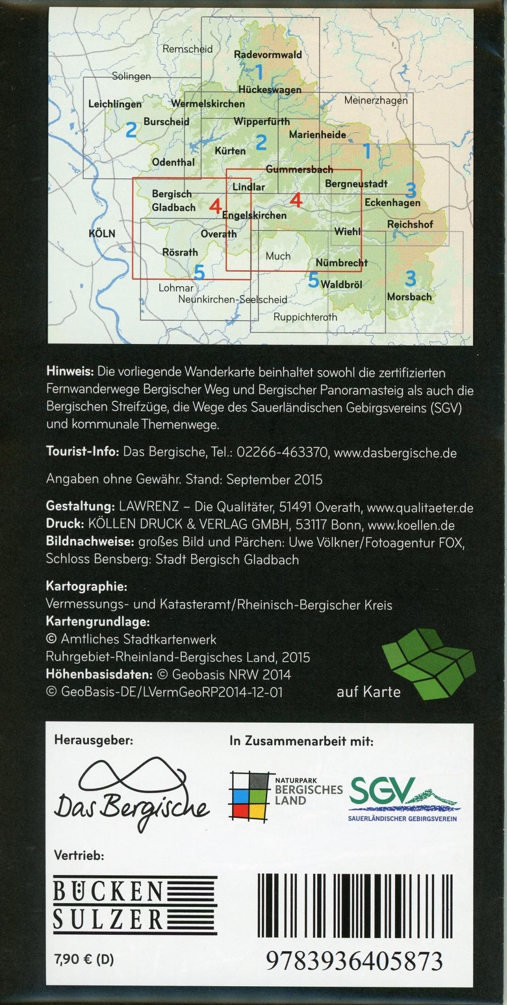 Beispielinhalt (Bild) Naturpark Bergisches Land 1:25.000