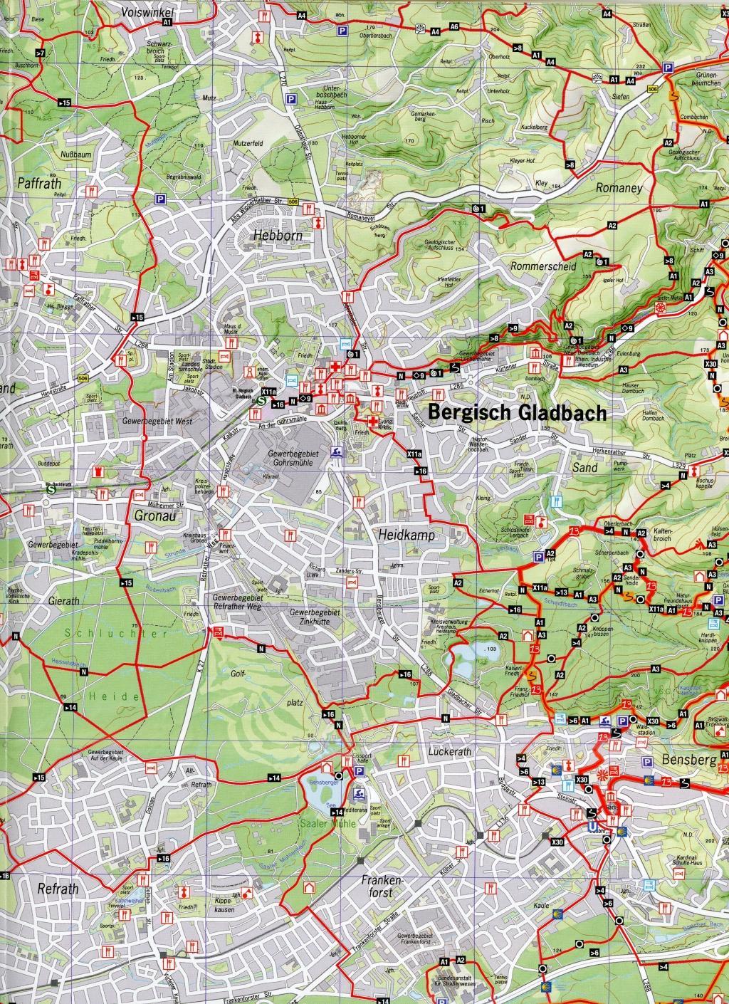 Beispielinhalt (Bild) Naturpark Bergisches Land 1:25.000
