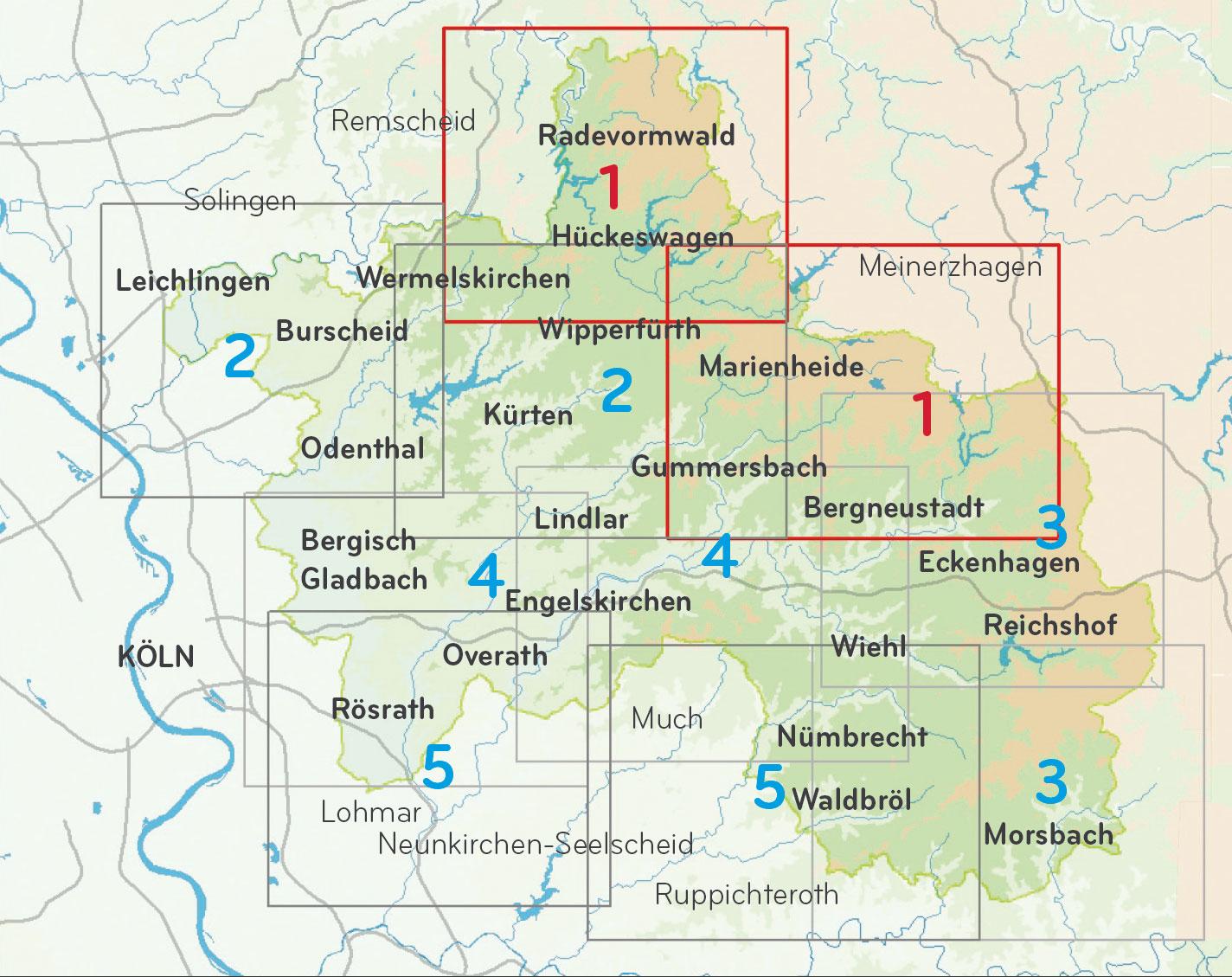 Rückseitencover Naturpark Bergisches Land 1:25.004