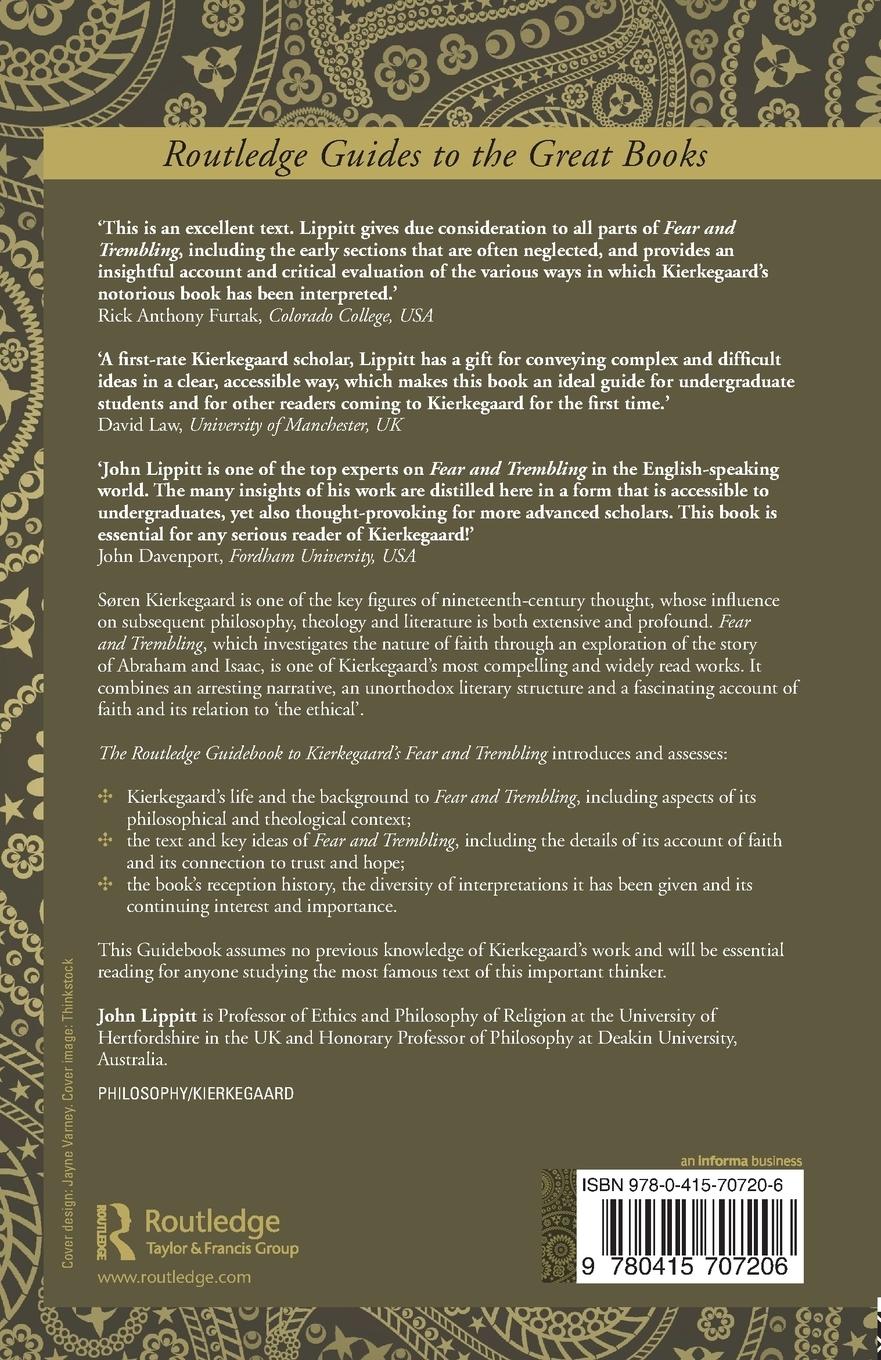 Rückseitencover The Routledge Guidebook to Kierkegaard's Fear and Trembling