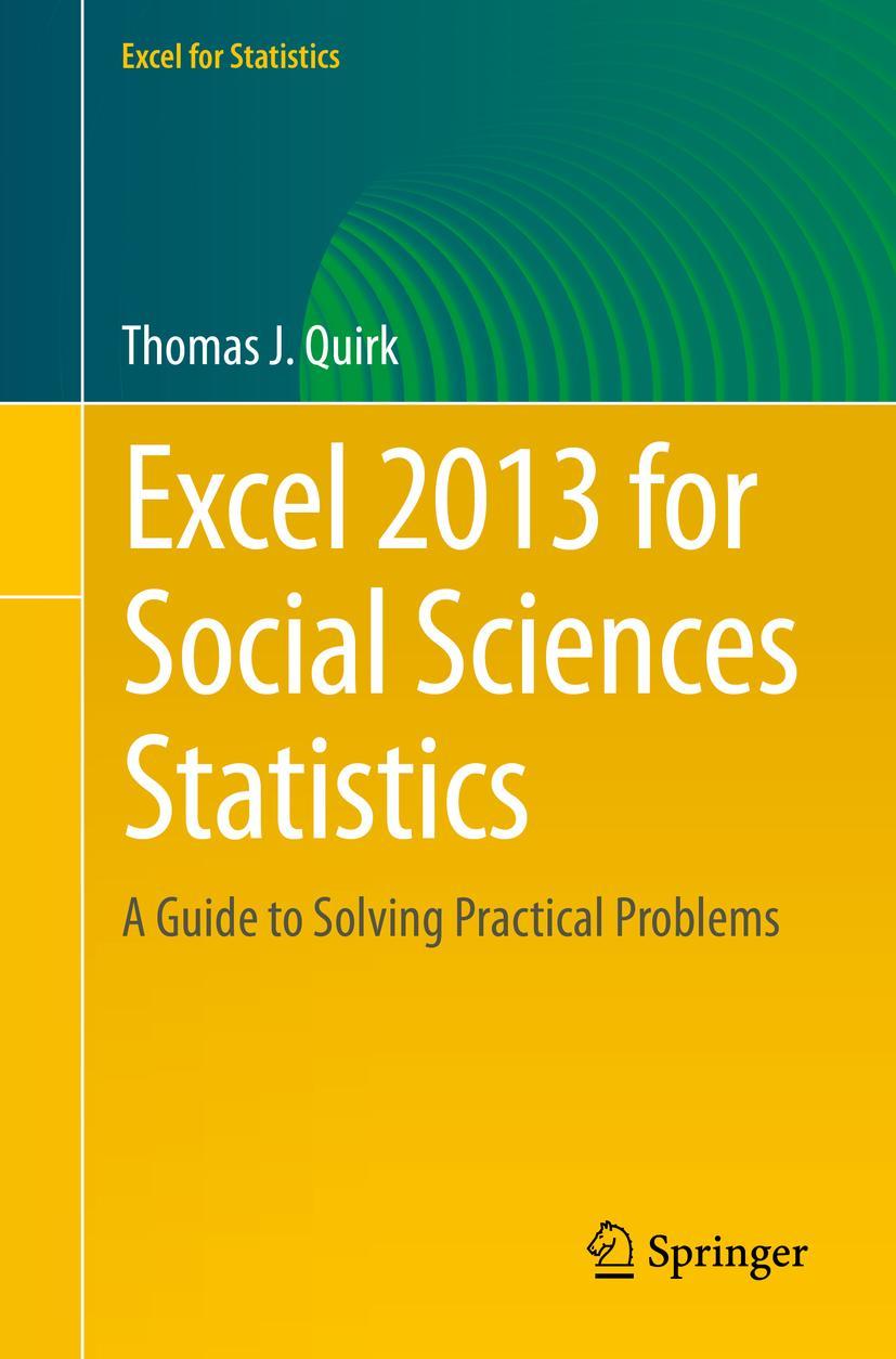 Vorderes Coverbild Excel 2013 for Social Sciences Statistics