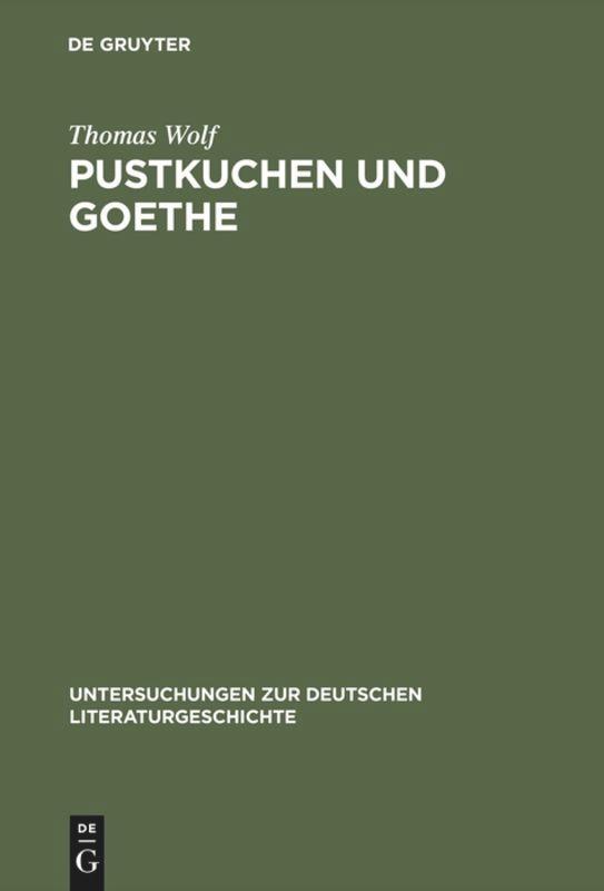 Vorderes Coverbild Pustkuchen und Goethe