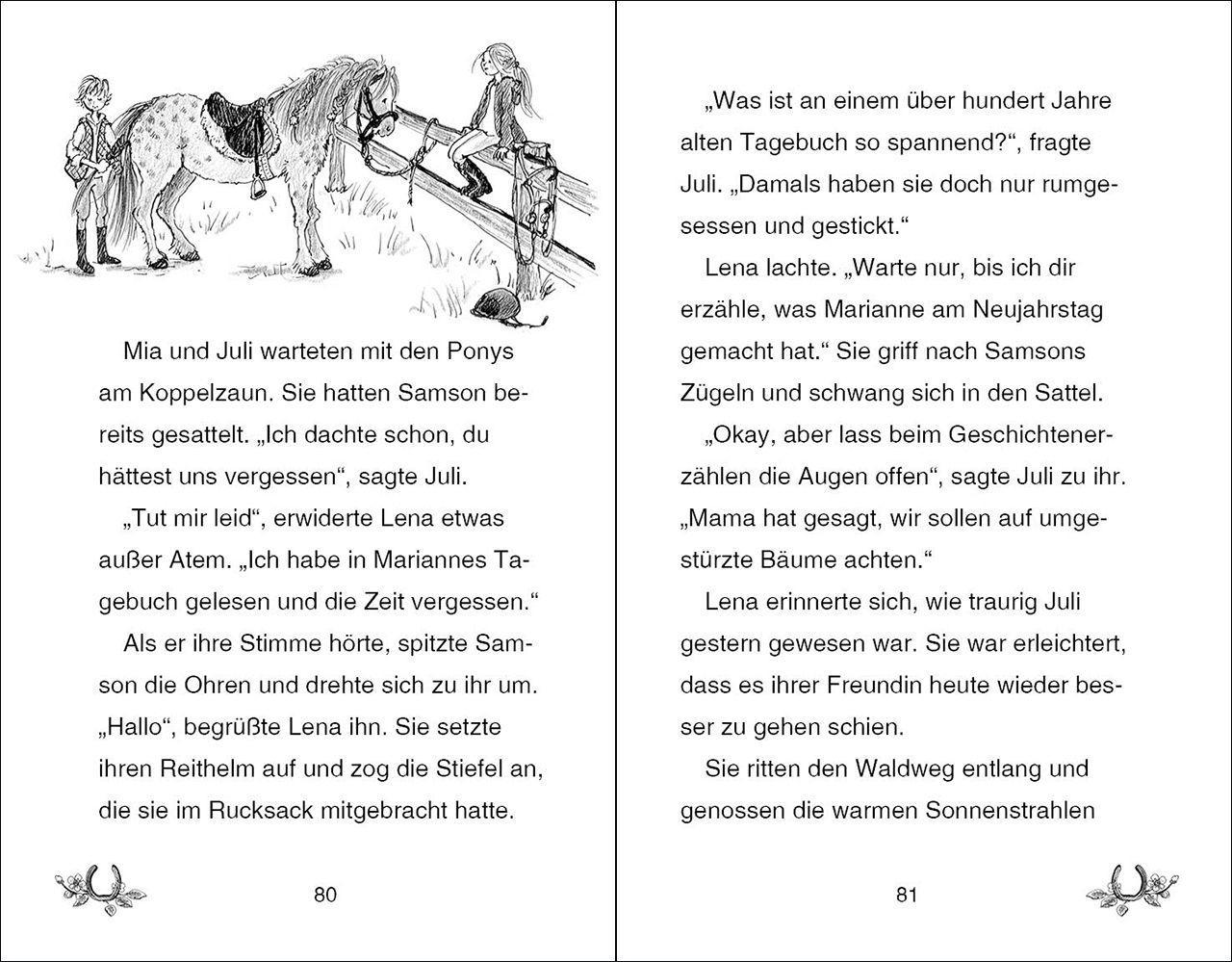 Beispielinhalt (Bild) Ponyhof Apfelblüte - Julia und Smartie