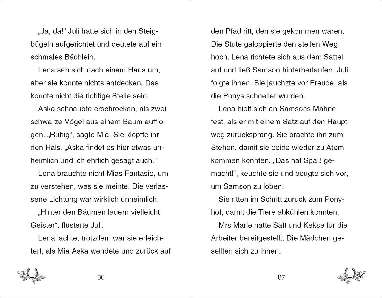 Beispielinhalt (Bild) Ponyhof Apfelblüte - Julia und Smartie