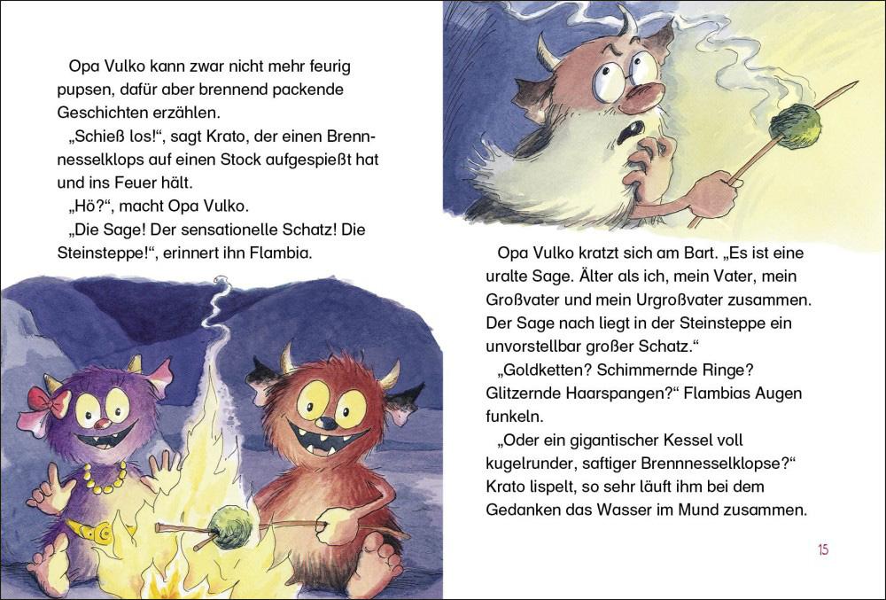 Beispielinhalt (Bild) Die Vulkanos brüten was aus!