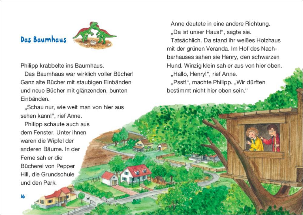 Beispielinhalt (Bild) Das magische Baumhaus junior 01 - Abenteuer bei den Dinosauriern