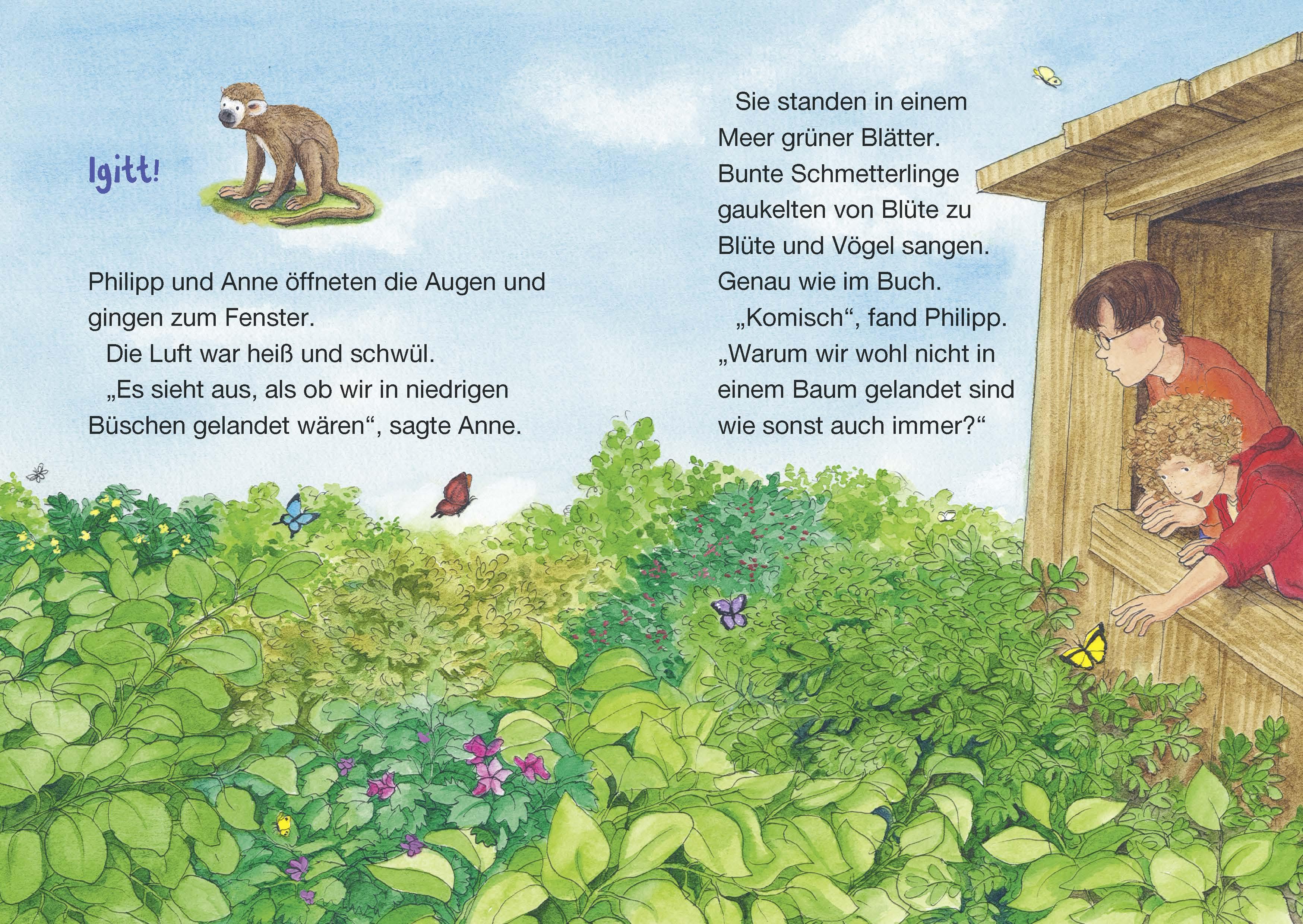 Beispielinhalt (Bild) Das magische Baumhaus junior 06 - Verborgen im Dschungel