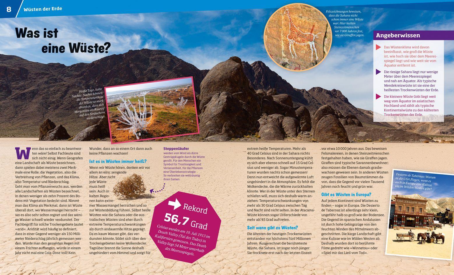 Beispielinhalt (Bild) WAS IST WAS Band 34 Wüsten. Nomaden, Oasen und endlose Weiten