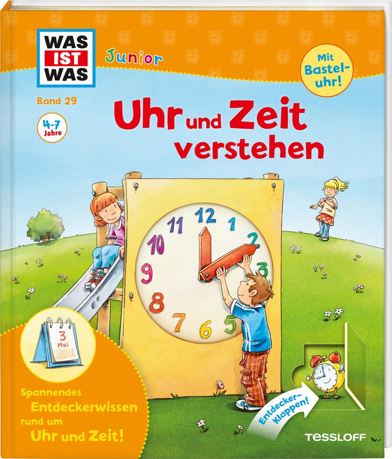 Vorderes Coverbild WAS IST WAS Junior Band 29. Uhr und Zeit verstehen