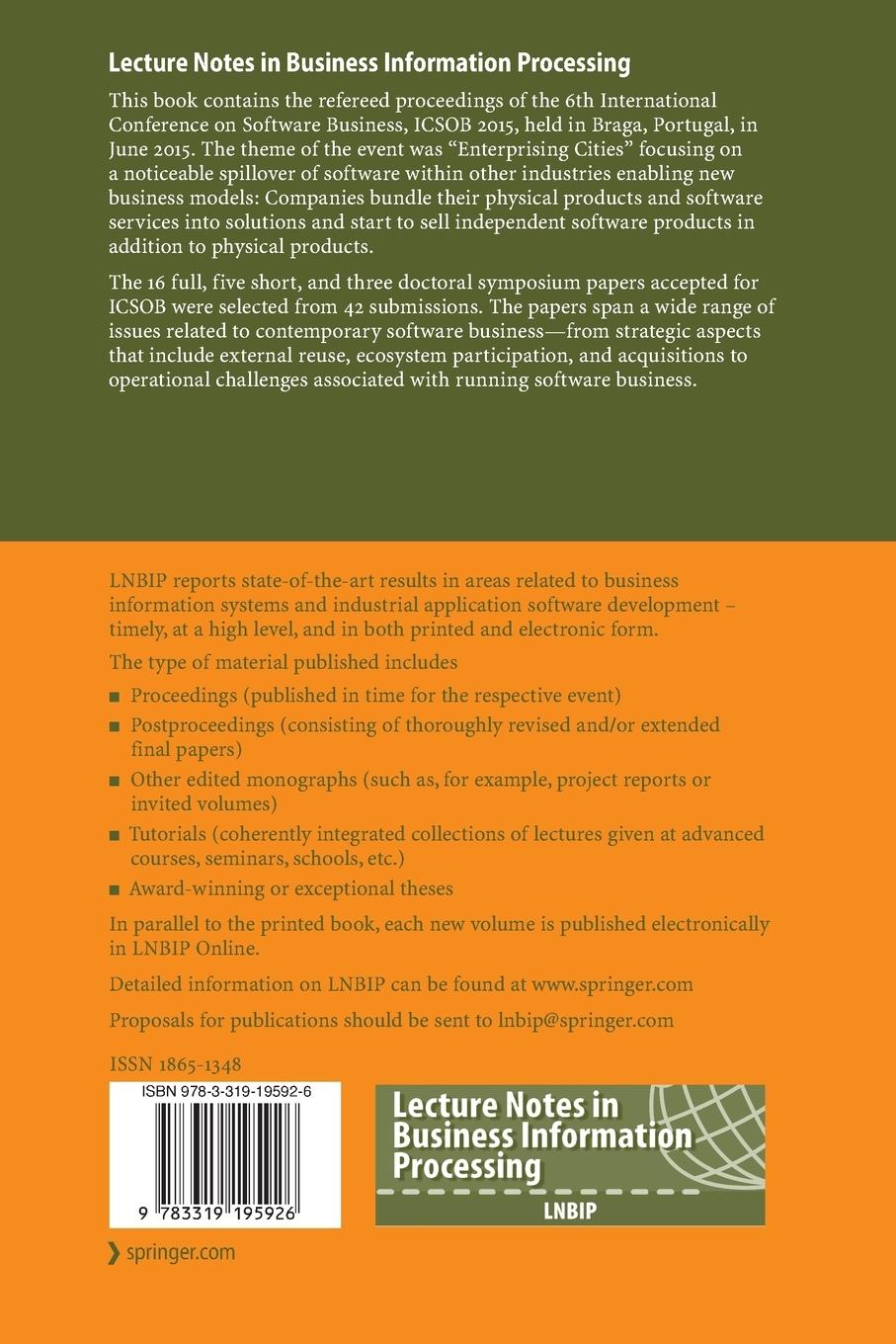 Rückseitencover Software Business