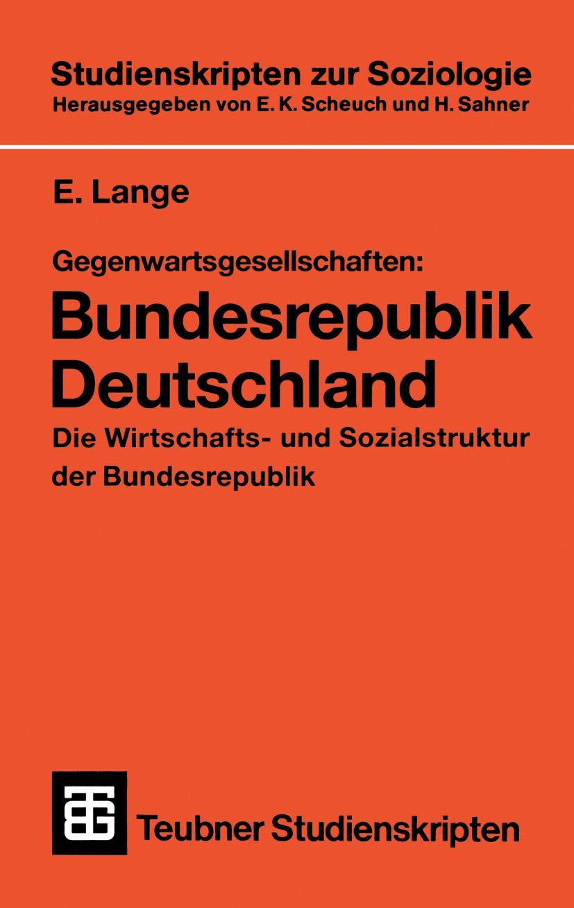 Vorderes Coverbild Gegenwartsgesellschaften: Bundesrepublik Deutschland