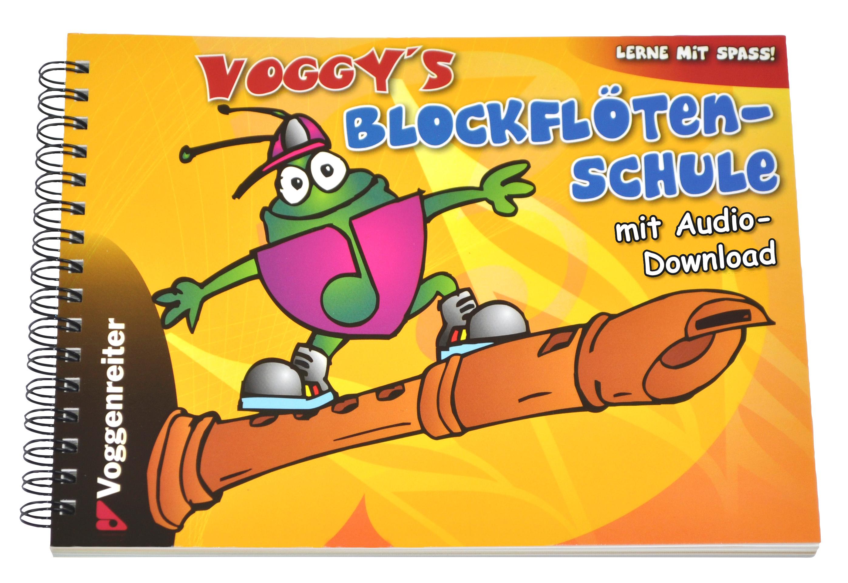 Vorderes Coverbild Voggys Blockflötenschule