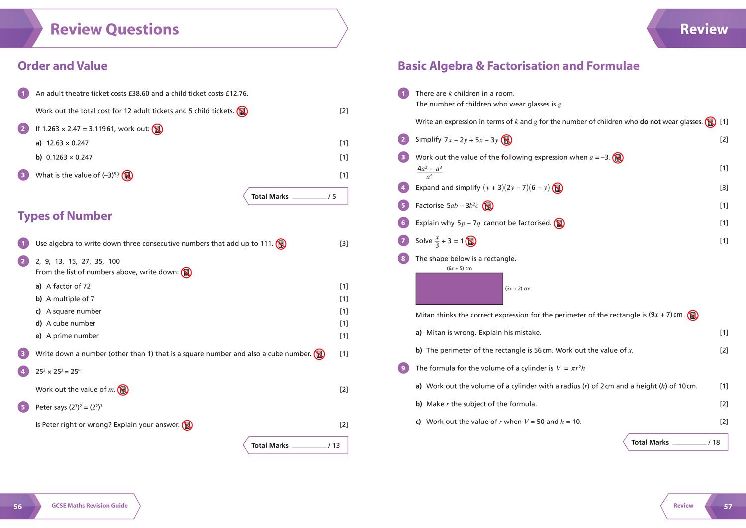 Beispielinhalt (Bild) AQA GCSE 9-1 Maths Higher All-in-One Complete Revision and Practice