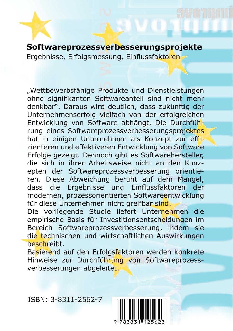 Rückseitencover Softwareprozessverbesserungsprojekte