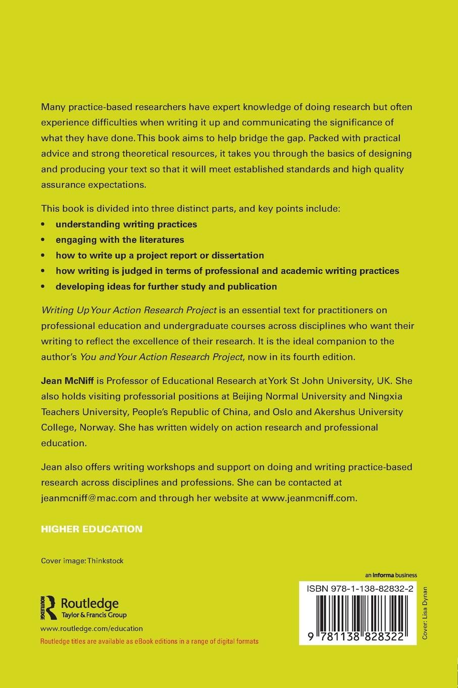 Rückseitencover Writing Up Your Action Research Project