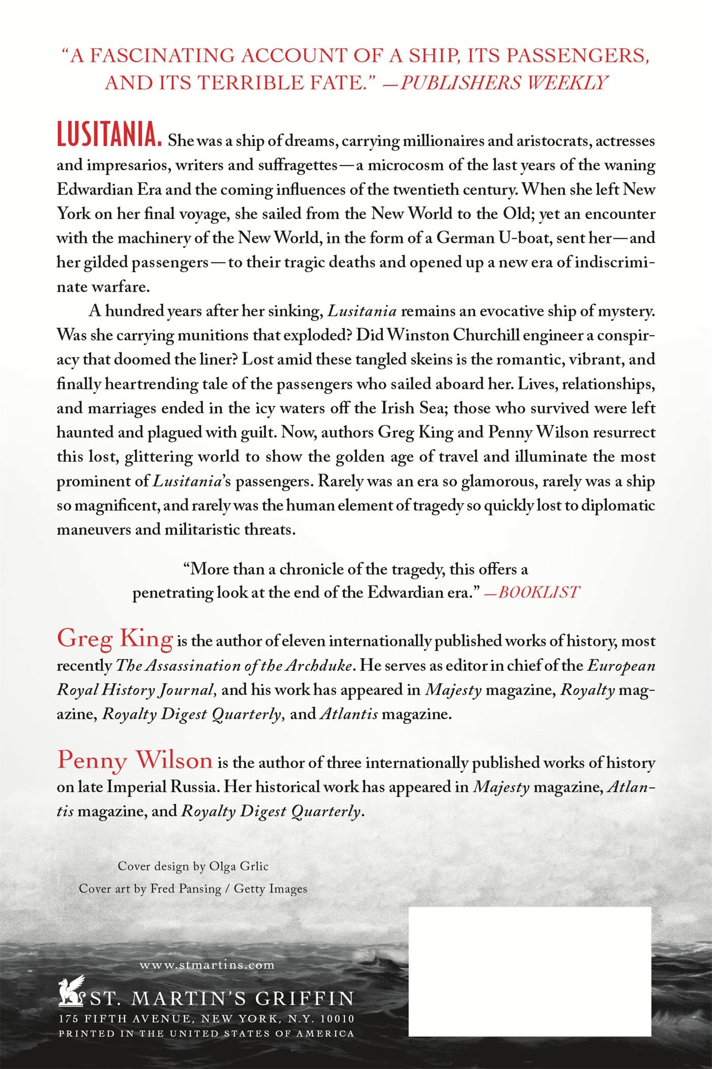 Rückseitencover Lusitania