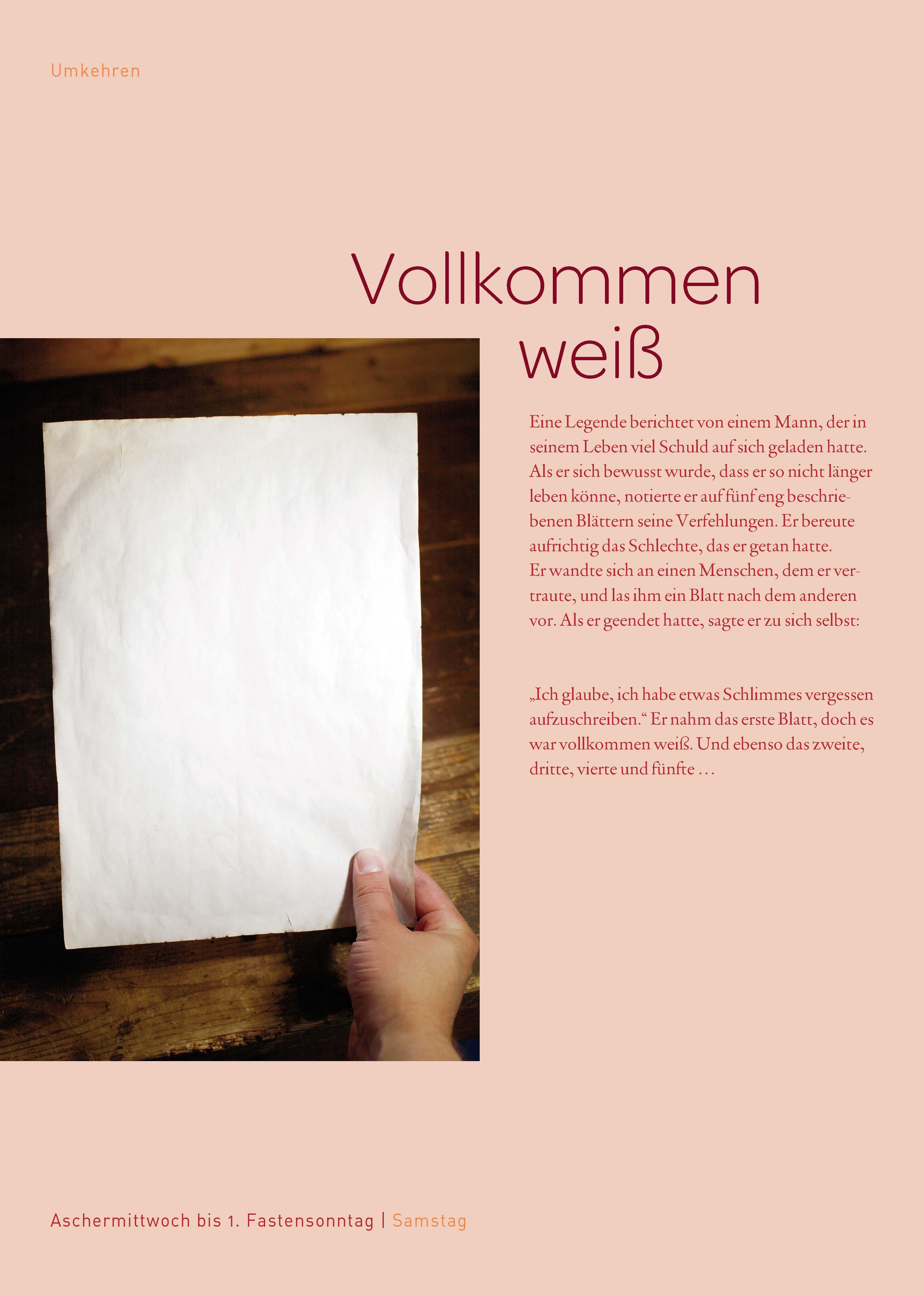 Beispielinhalt (Bild) Fastenkalendergeschichten