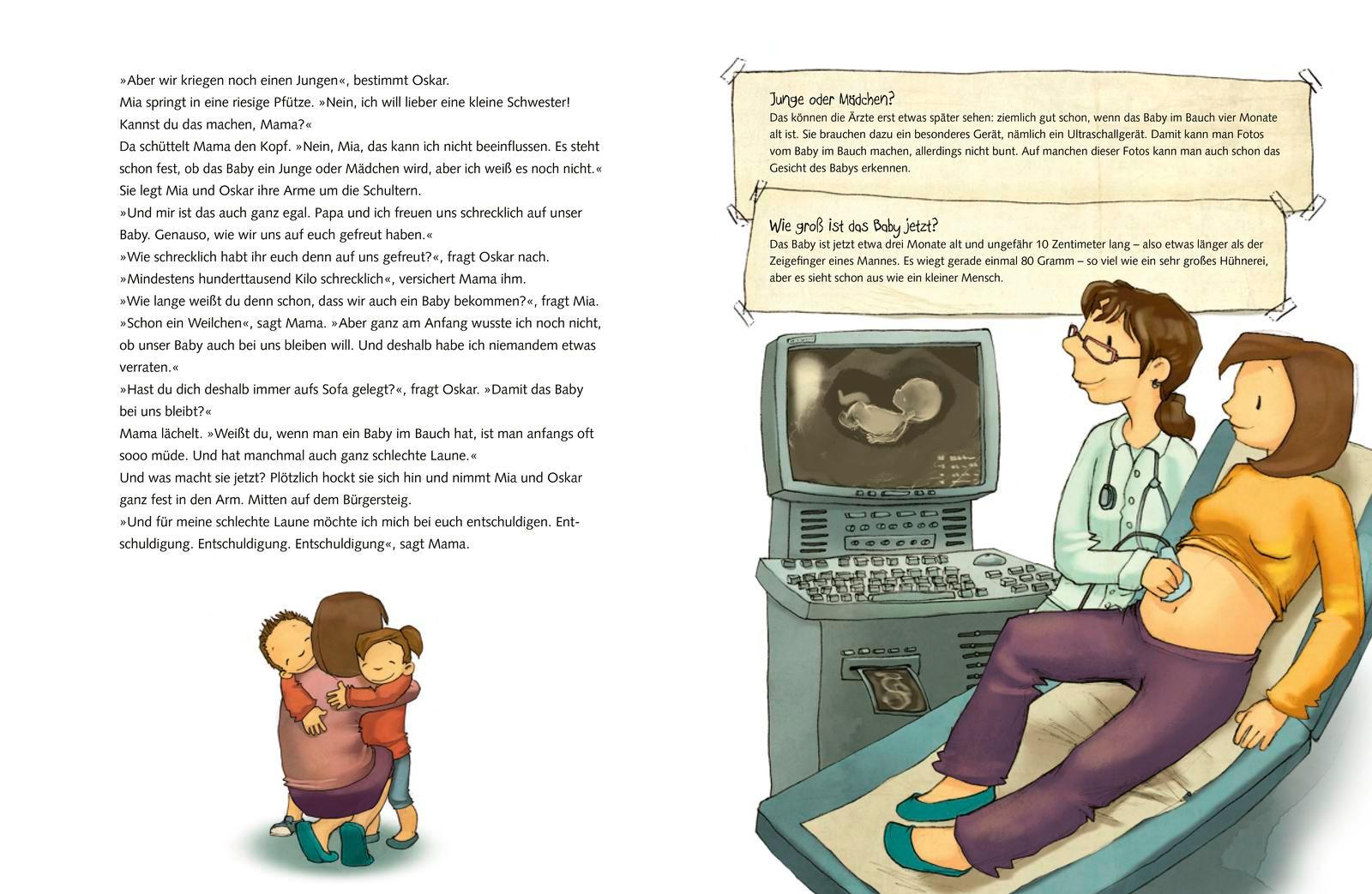 Beispielinhalt (Bild) Ein Baby in Mamas Bauch