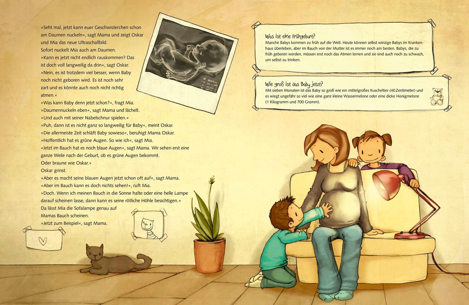 Beispielinhalt (Bild) Ein Baby in Mamas Bauch