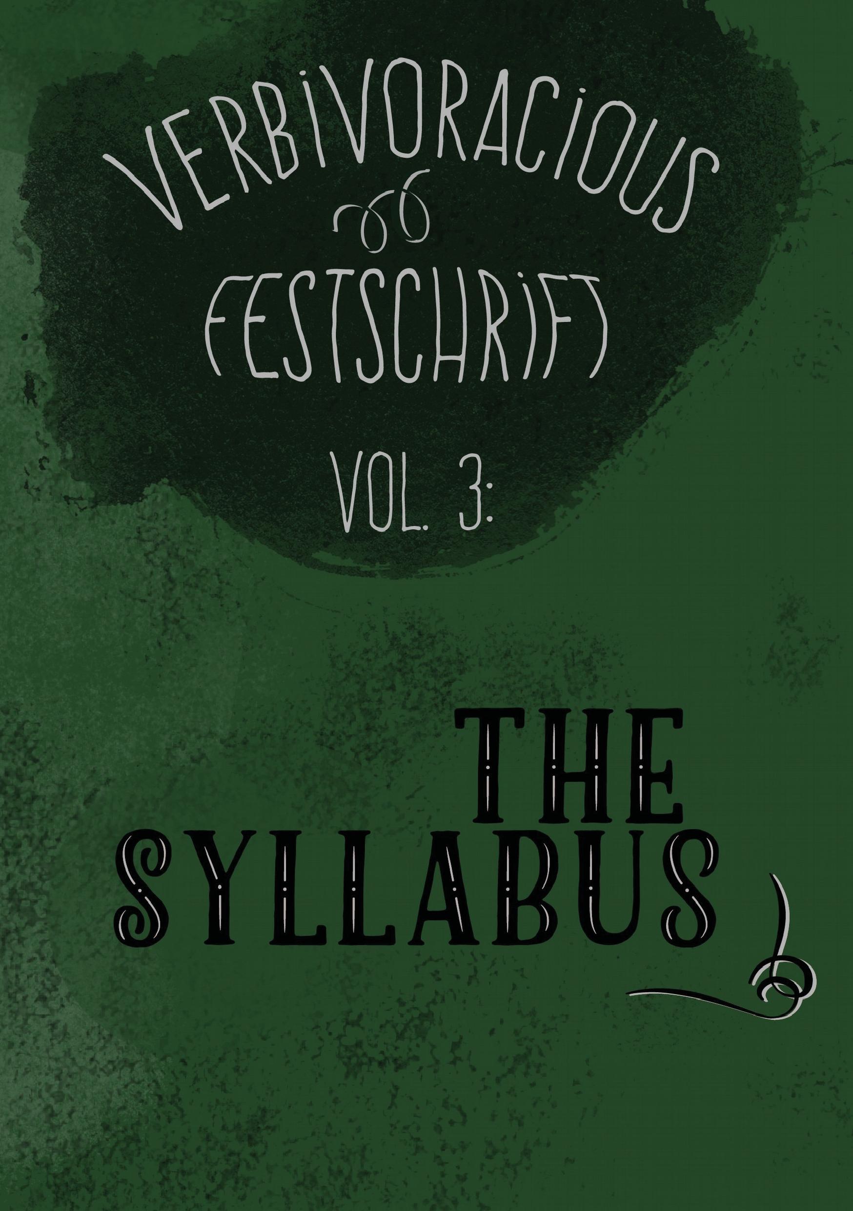 Vorderes Coverbild Verbivoracious Festschrift Volume Three