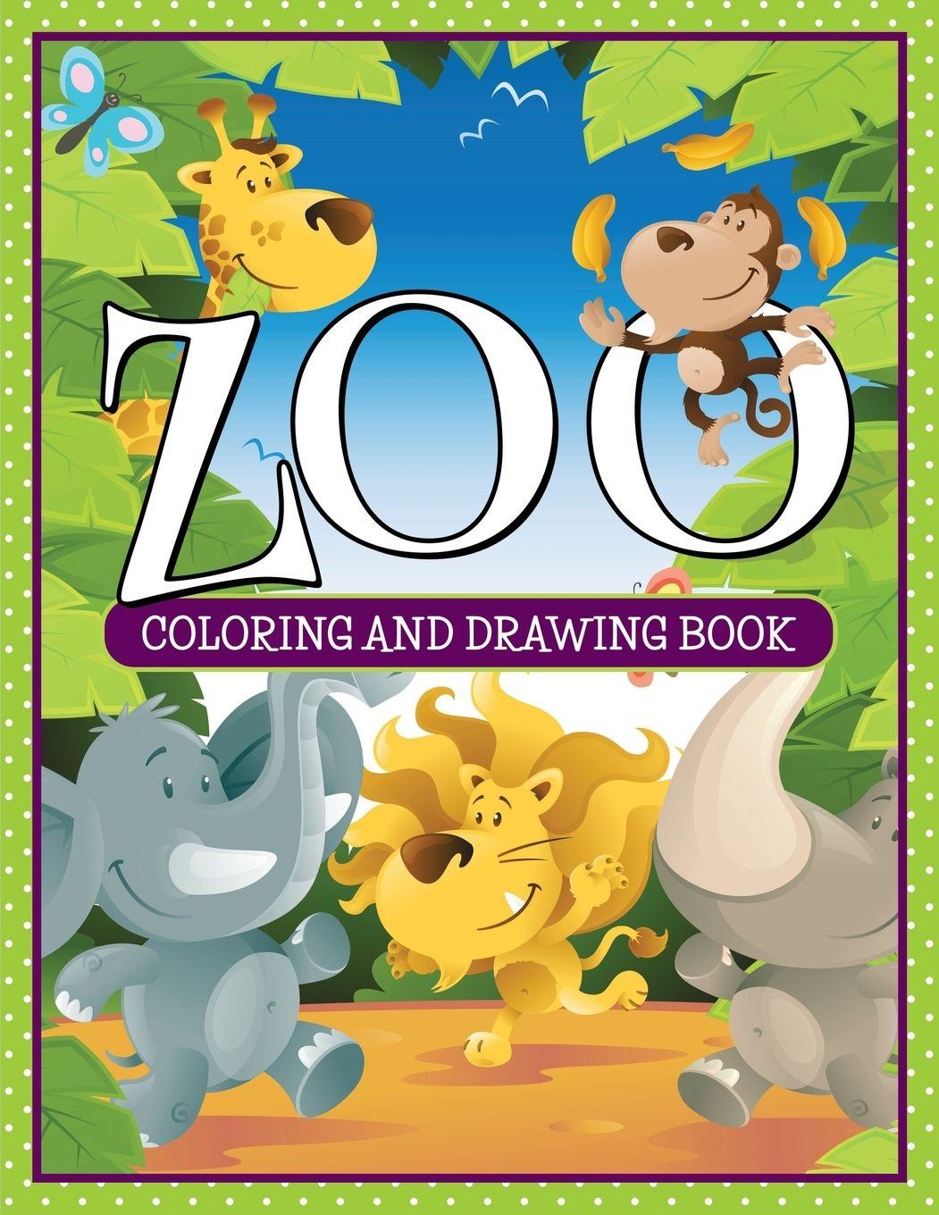 Vorderes Coverbild Zoo Coloring and Drawing Book