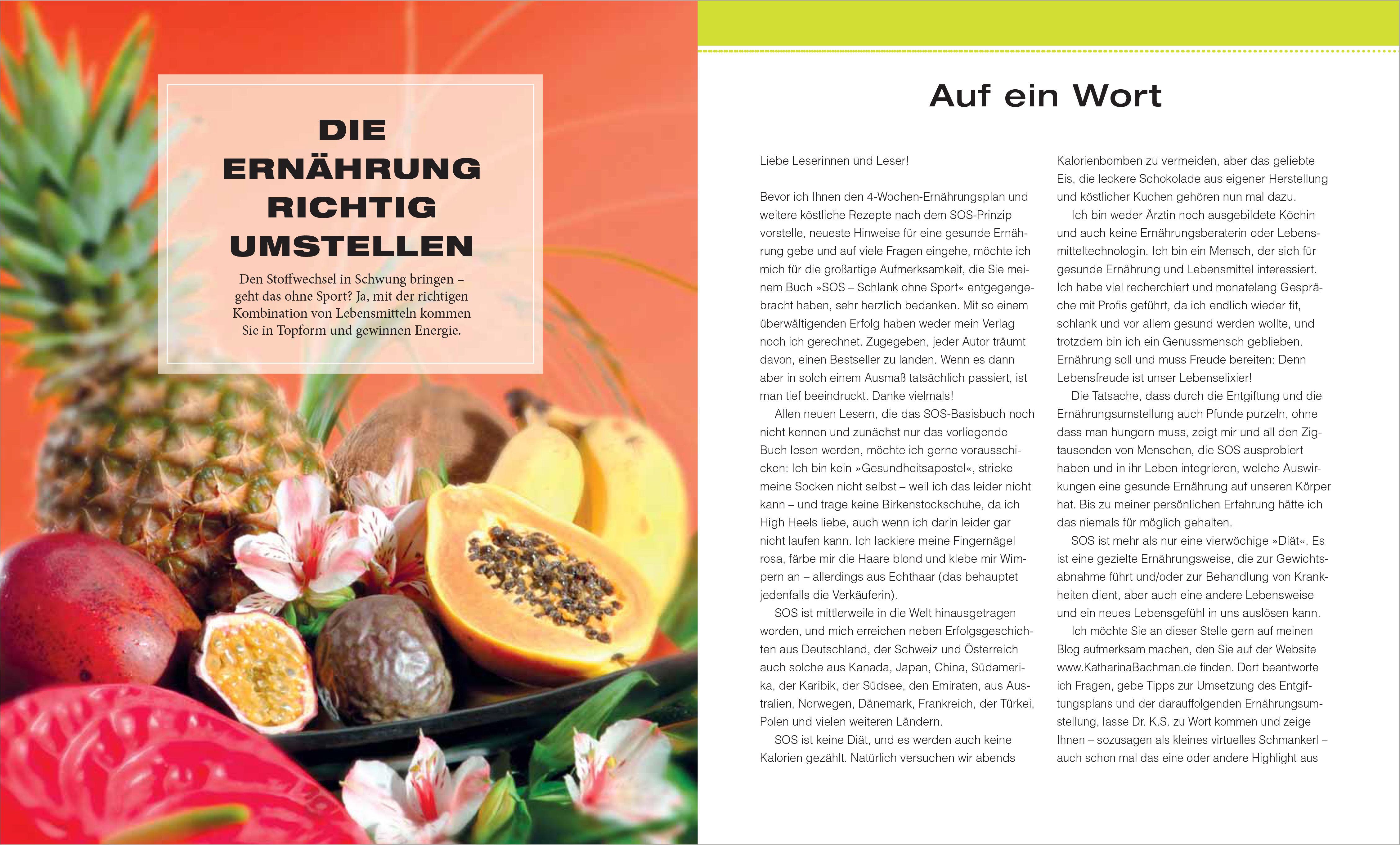 Beispielinhalt (Bild) SOS Schlank ohne Sport - Das Kochbuch