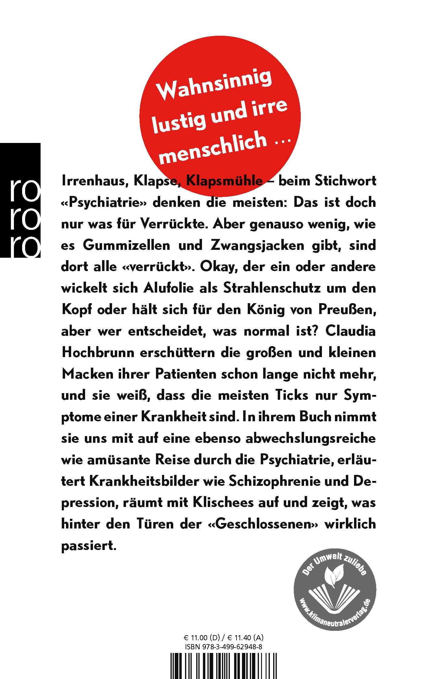 Rückseitencover Die Welt, die ist ein Irrenhaus und hier ist die Zentrale