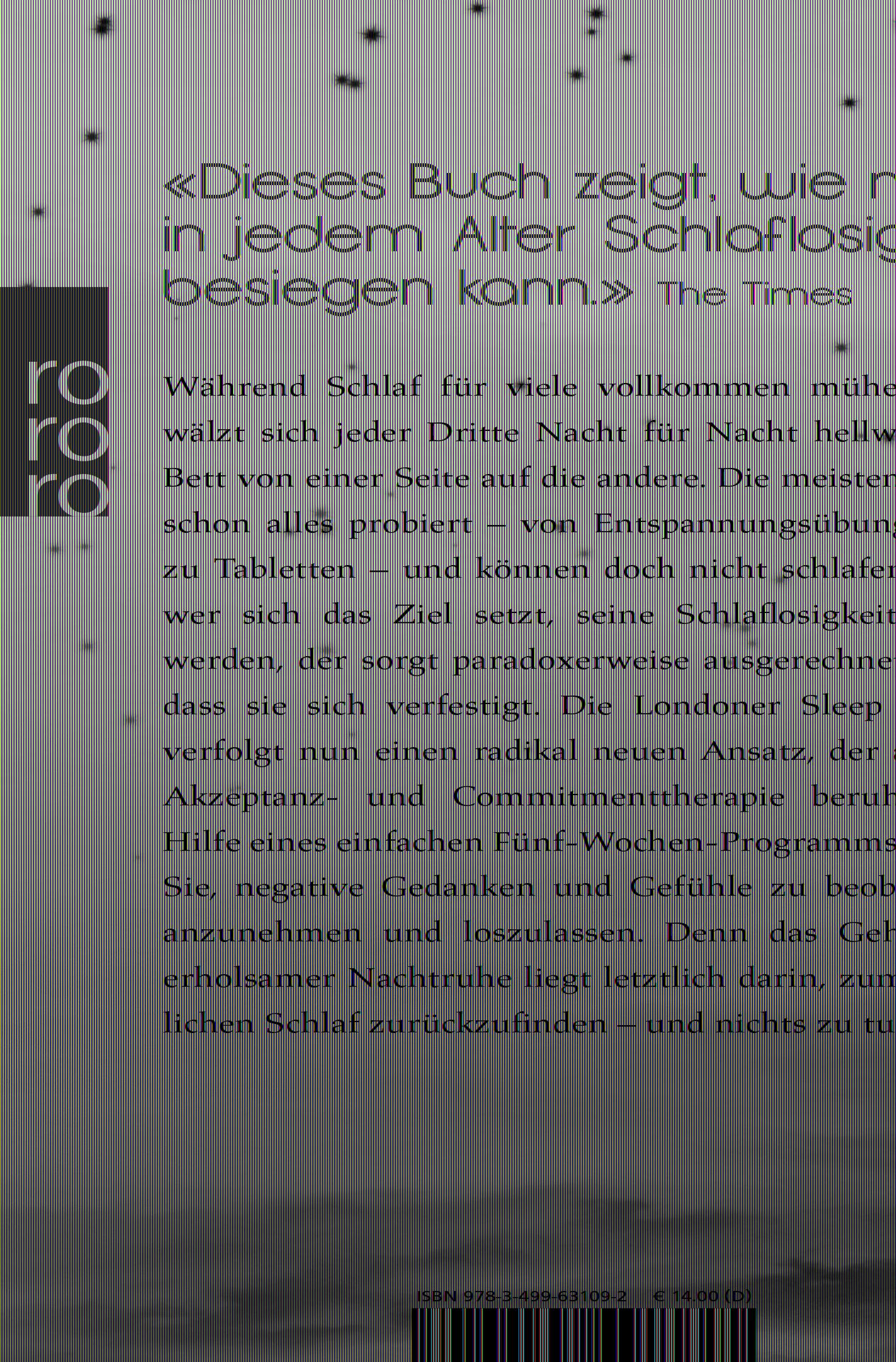 Rückseitencover Schlaf gut!