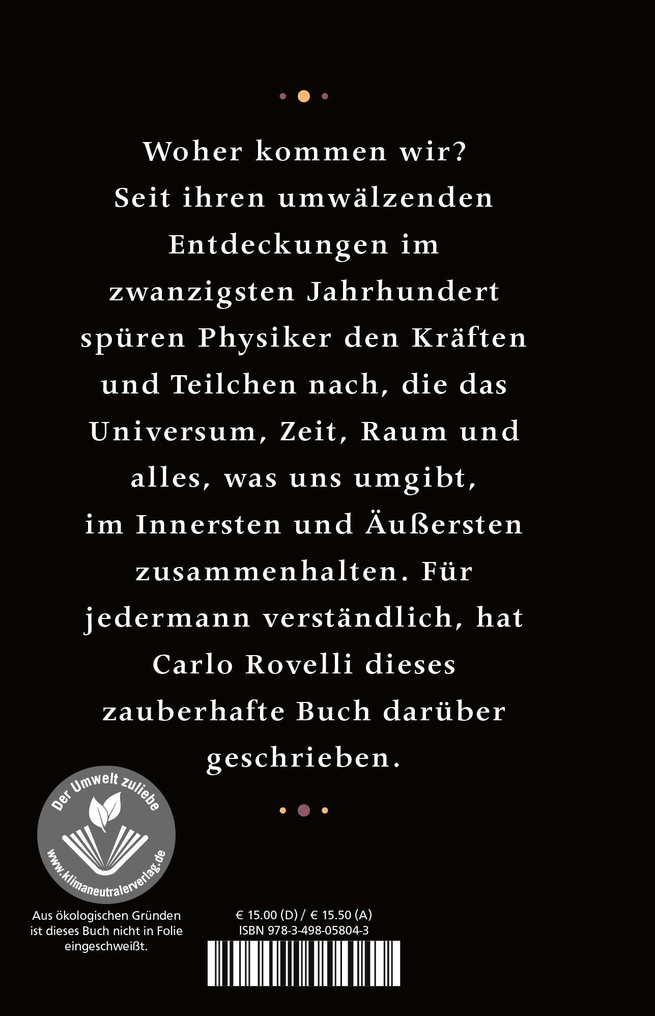 Rückseitencover Sieben kurze Lektionen über Physik