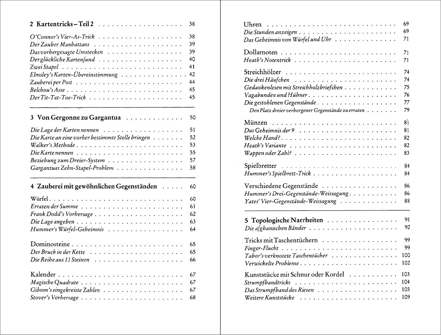 Beispielinhalt (Bild) Das verschwundene Kaninchen und andere mathematische Tricks