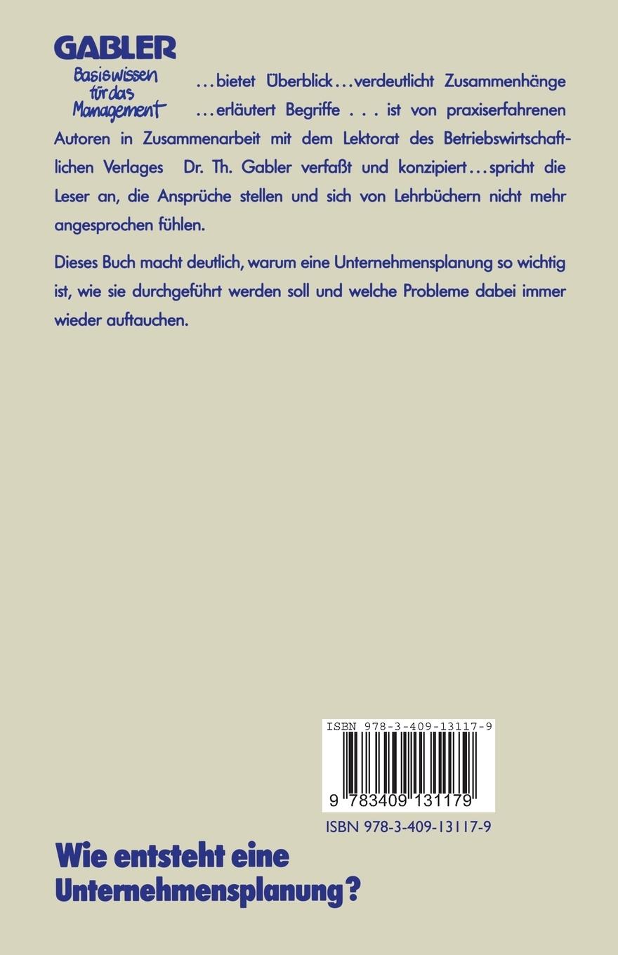 Rückseitencover Wie entsteht eine Unternehmensplanung?